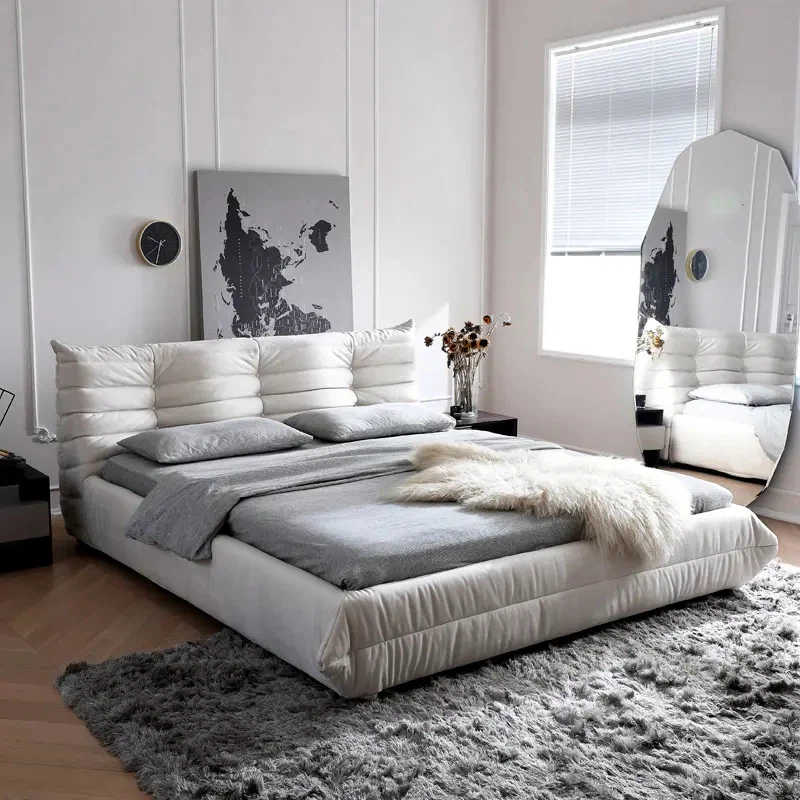 Chic Modern Bedroom with Plush Upholstered Bed